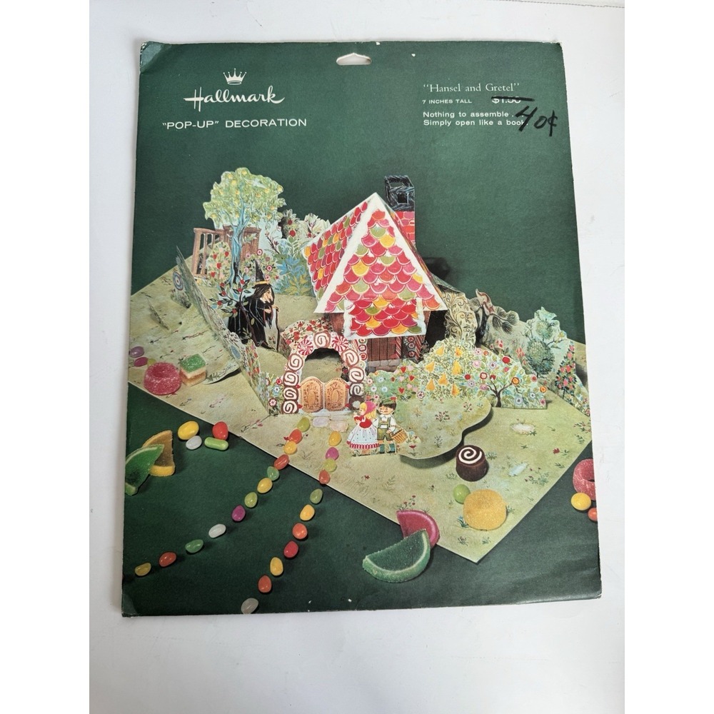 Vintage 1960-1970s Hallmark Pop Up Decoration Hansel And Gretel Made In Japan